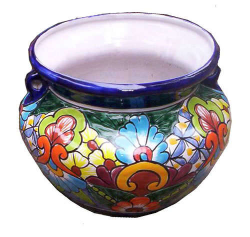 Extra Large Floral Talavera Chata Planter